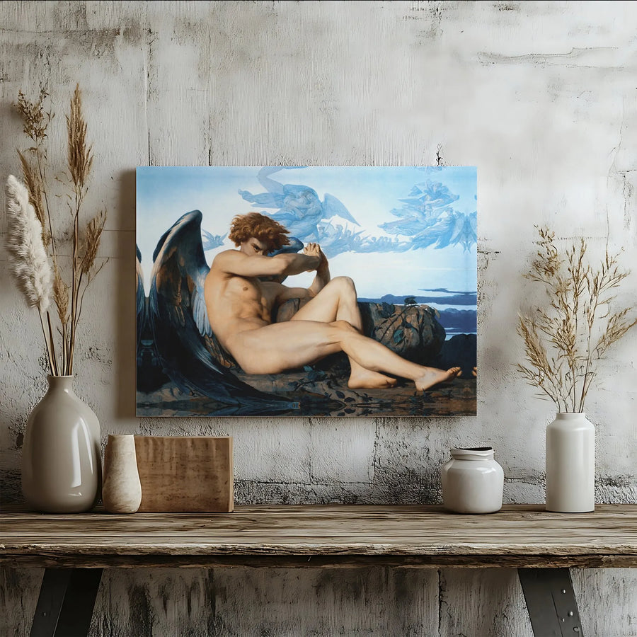 Fallen Angel Canvas Print | Alexandre Cabanel Classical Fine Art | 1.25" Gallery Wrap Wall Decor | Romanticism Home Office Gift