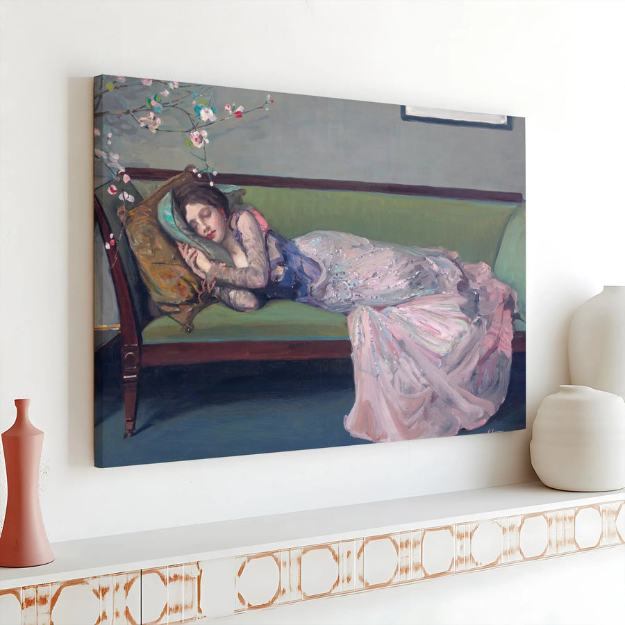 Vanity by Frank Cadogan Cowper Canvas Print | Vintage Pre-Raphaelite Wall Art | Premium Fade-Resistant Print | Collector's Gift for Art Lovers