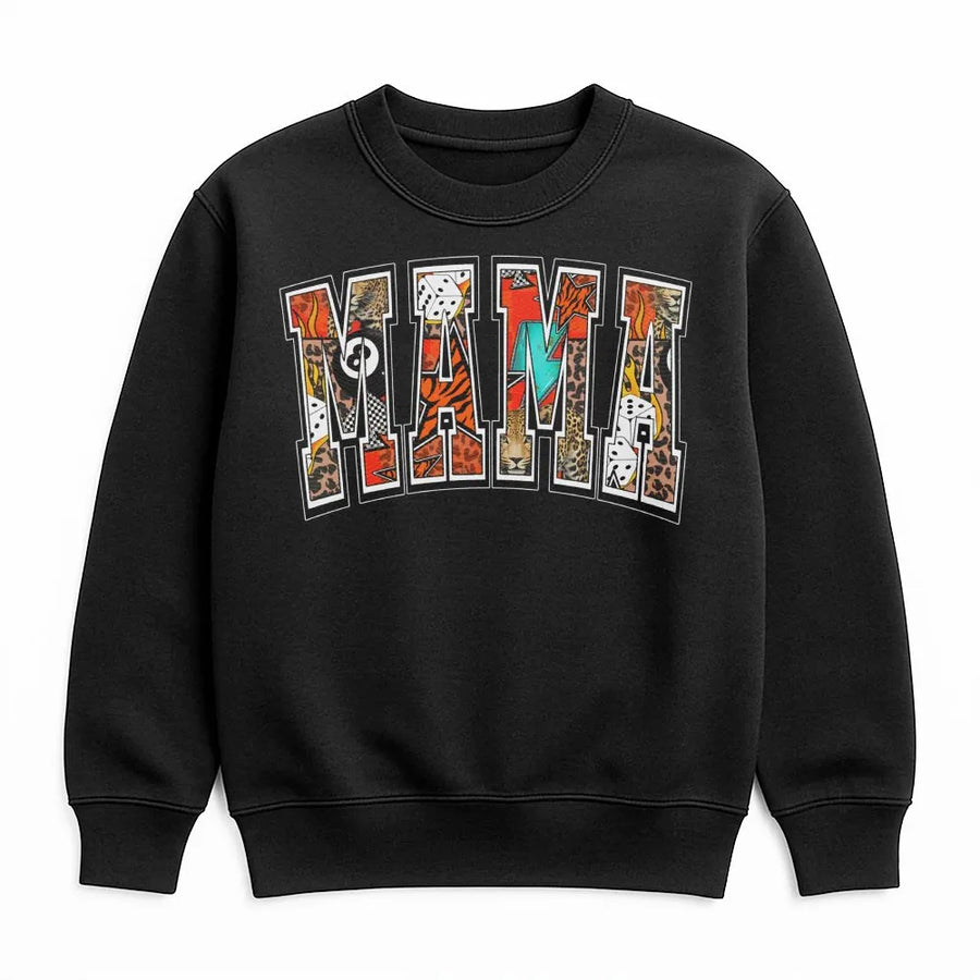 Mama Sweatshirt | Edgy Western Animal Print Graphic | Premium Soft Blend Crewneck | Trendy Mother's Day 2026 Gift for Her