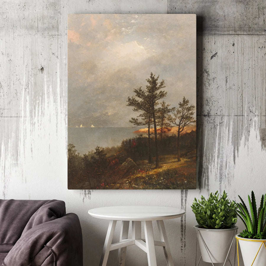 The Coast Of California Canvas | Albert Bierstadt Vintage Landscape Wall Art | Gallery-Quality 1.25 Inch Profile | Premium Home Decor Gift