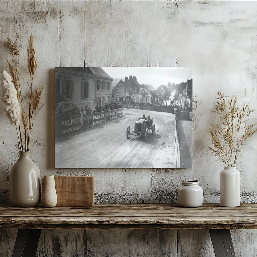 Vintage 1913 French Grand Prix Race Car Canvas Wall Art | Historic Motorsport Photography | Premium Gallery-Wrapped Print | Gift for Car Enthusiast