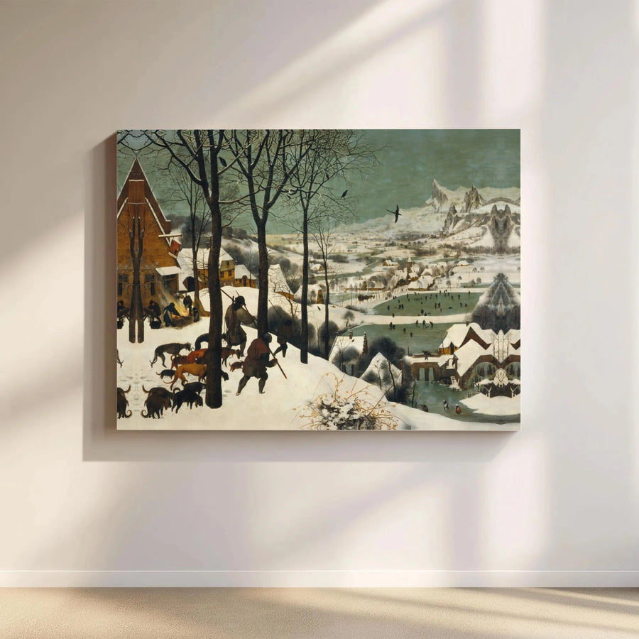 The Hunters in the Snow Canvas Print | Pieter Bruegel the Elder Renaissance Art | Gallery Wrap Wall Decor | Classic Museum Masterpiece Gift