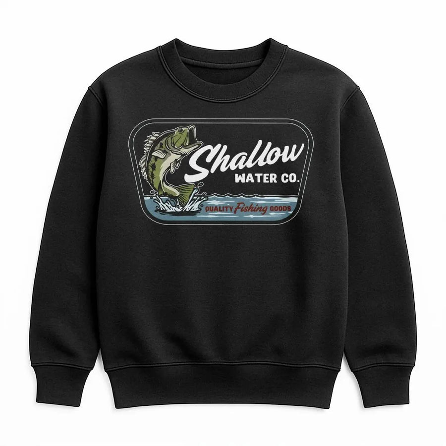 Bass Fishing Sweatshirt | Vintage Style Large Mouth Bass Graphic | Premium Cotton Blend Sweatshirt | Gift for Fisherman and Anglers