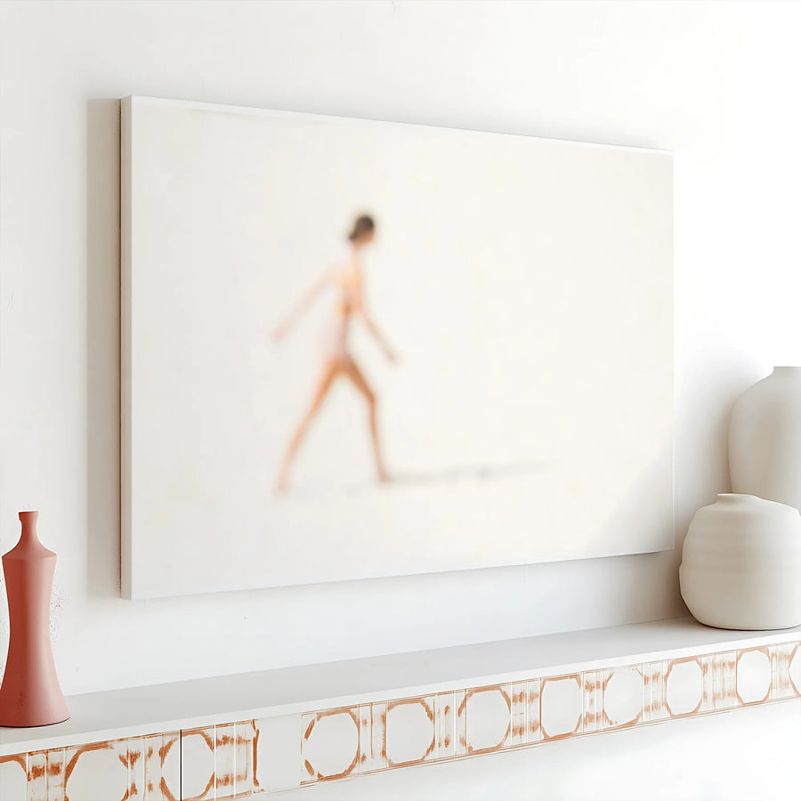 Abstract Figure Canvas Art | Soft Focus Minimalist Woman Print | Premium Gallery Wrapped Canvas | Modern Living Room Decor Gift