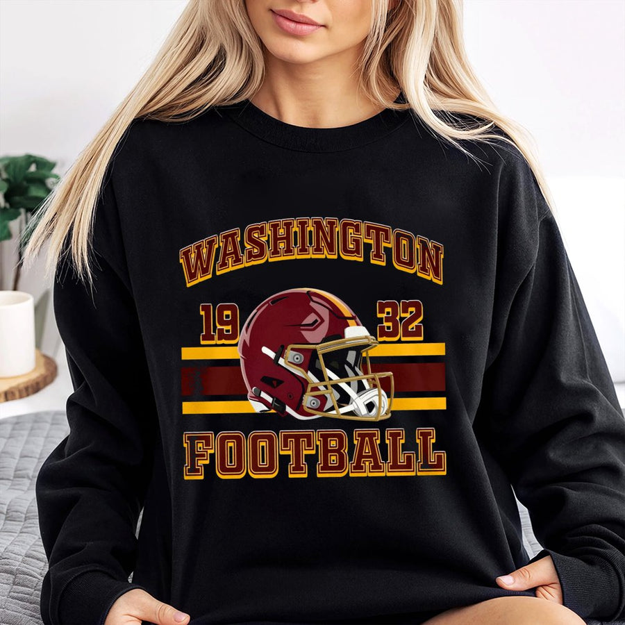 Washington Football Sweatshirt For Mens Womens Football Helmet Sweatshirt Washington Commander Sweatshirt Fan Apparel Vintage Style