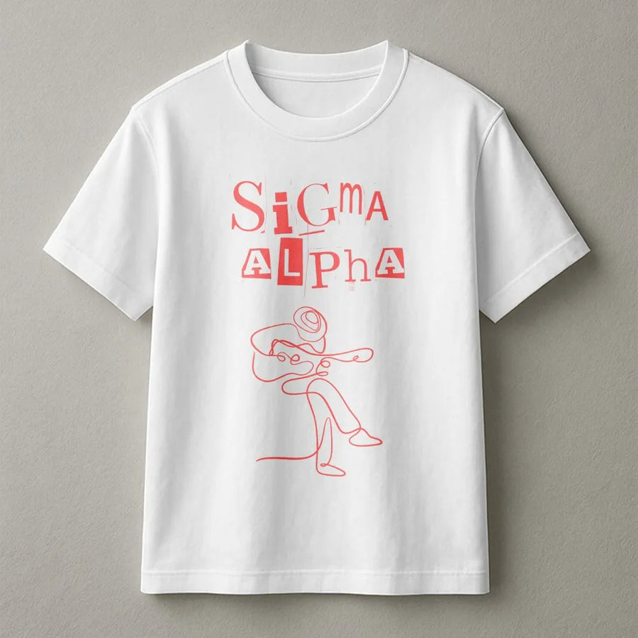 Guitar Player T-Shirt | Minimalist Continuous Line Art Graphic | Soft 100% Cotton Premium Tee | Musician Gift For Him & Her