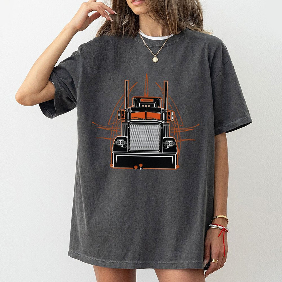 Semi Truck T-Shirt | Classic Big Rig Graphic Design | Premium 100% Cotton Tee | Gift for Truckers and Heavy Haul Drivers