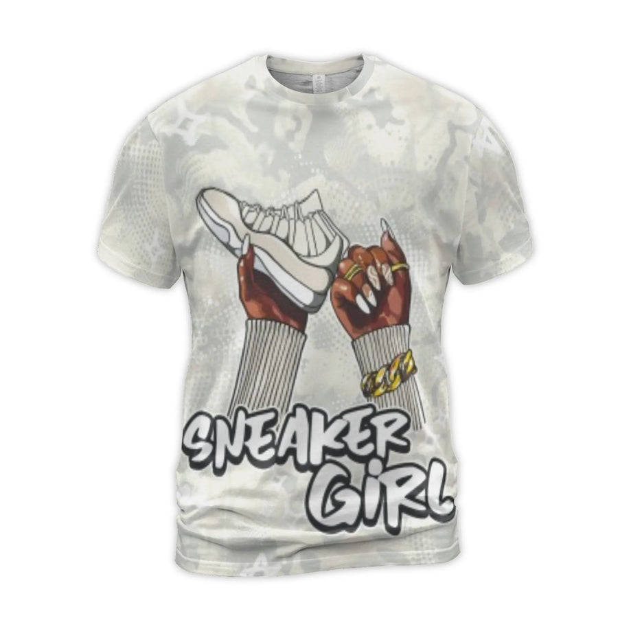 Sneaker Girl 3D T-Shirt | Streetwear Fashion Graphic Tee | Premium Polyester Blend | Gift for Sneakerheads and Urban Style Lovers