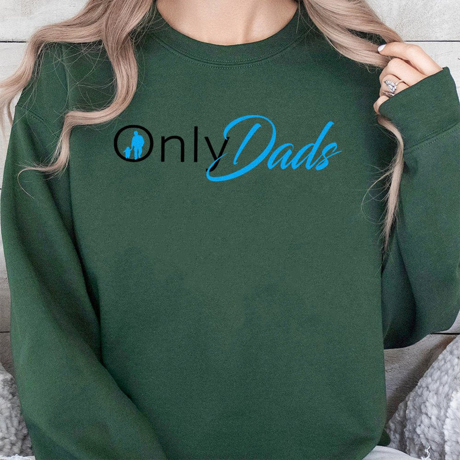 Dads Sweatshirt | Father and Child Silhouette Graphic | Premium Cotton Blend Fleece | Father's Day 2026 Gift for New Dad or Grandpa