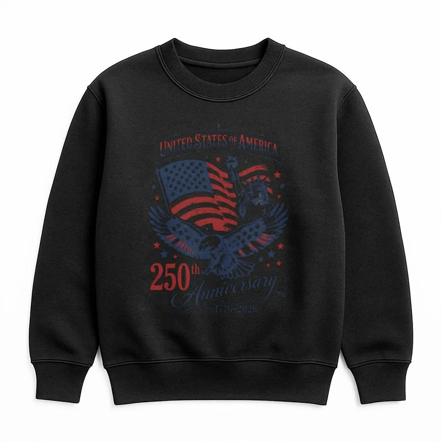 USA 250th Anniversary Sweatshirt | Vintage Bald Eagle & Flag Graphic | Premium Cotton Tee | Independence Day 2026 Collector's Gift for Patriots