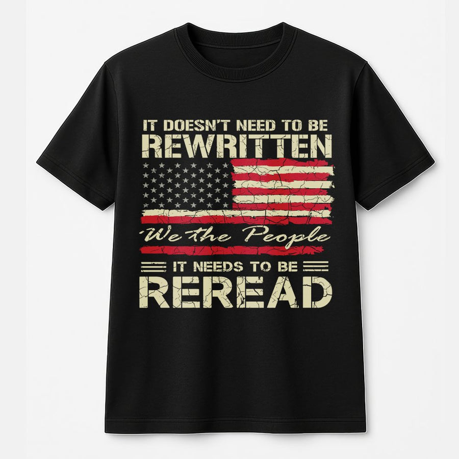 We The People T-Shirt | US Constitution Vintage Graphic | 100% Cotton Premium Tee | Patriotic Gift for Conservative History Lovers