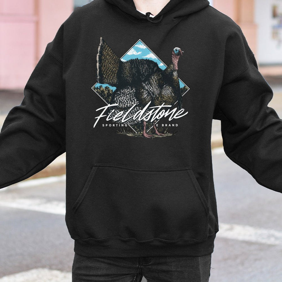 Wild Turkey Hunting Hoodie | Detailed Outdoor Wildlife Graphic | Soft Cotton-Blend Premium Apparel | Perfect Gift For Hunters & Outdoorsmen
