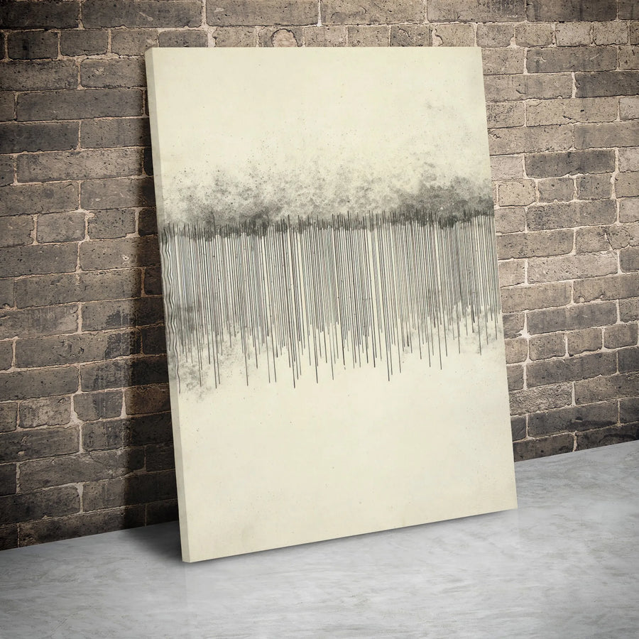 Abstract Minimalist Wall Art | Vertical Dripping Lines Canvas Print | Premium Gallery Wrap Decor | Modern Office & Home Interior Gift