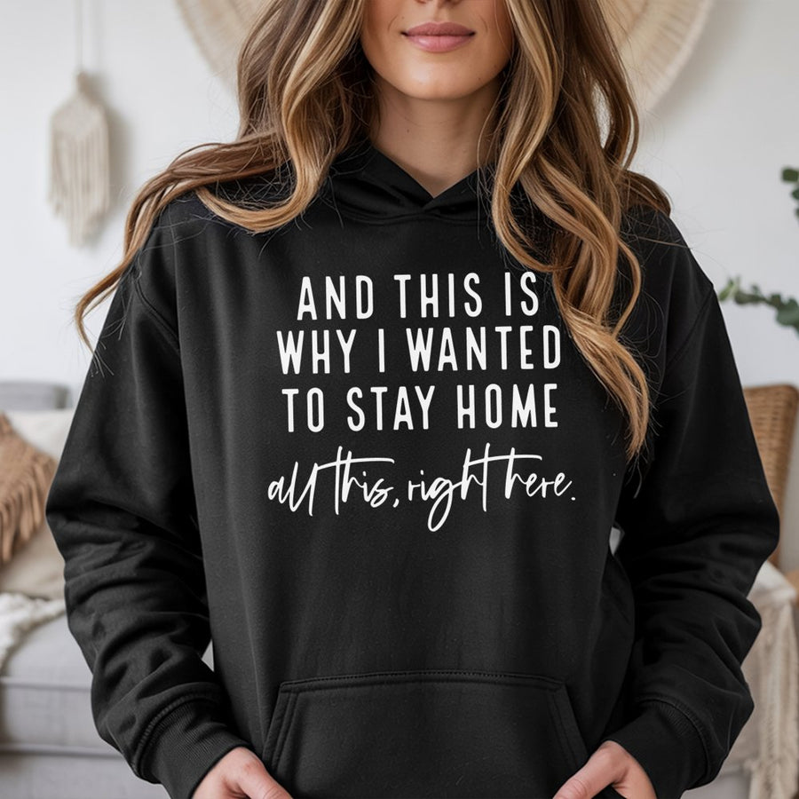 Stay Home Introvert Hoodie | Funny Sarcastic Quote Graphic Sweatshirt | Premium Cotton-Blend | Cozy Gift for Homebody Women and Men