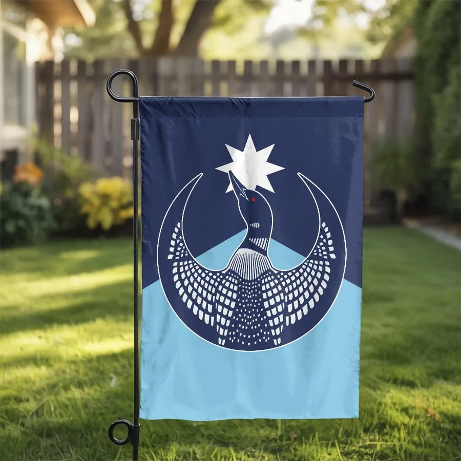 New Minnesota State Garden Flag | Loon and North Star Design | Premium Double Sided Polyester | Patriotic MN Yard and Home Decor Gift