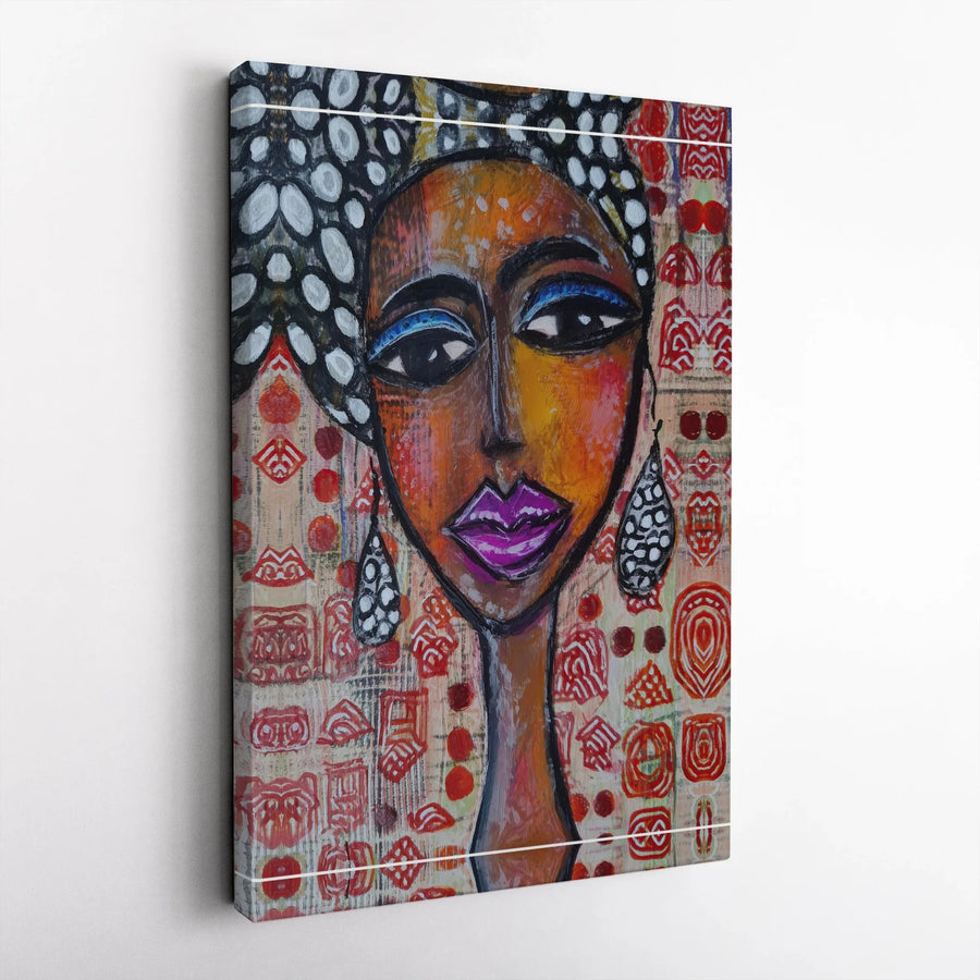 African American Art Canvas Print | Colorful Abstract Portrait | Premium Fade-Resistant Print | Modern Black Art Decor Gift