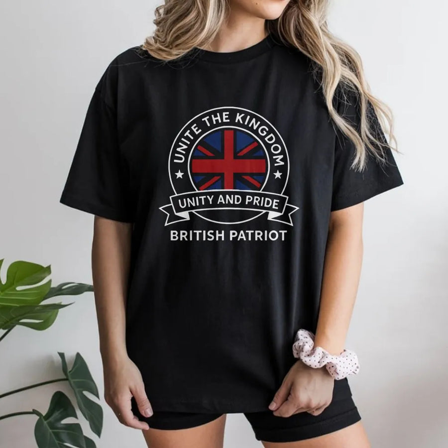 British Patriot T-Shirt | Union Jack Graphic Tee | Premium Cotton Casual Wear | United Kingdom Pride Apparel Gift for British Expat Men Women