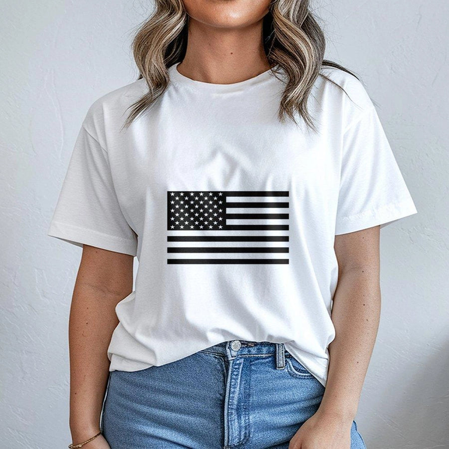American Flag T-Shirt | Minimalist USA Patriot Graphic | Premium Soft Cotton | Unisex Casual Gift For Veterans And Pride Lovers