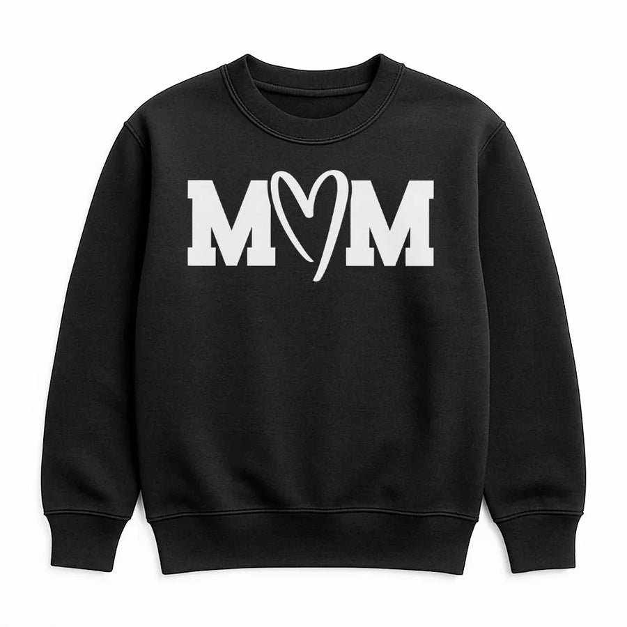 Mom Heart Sweatshirt | Minimalist Love Graphic Tee | Soft Cotton Unisex Top | Gift for Mothers Day from Son Daughter