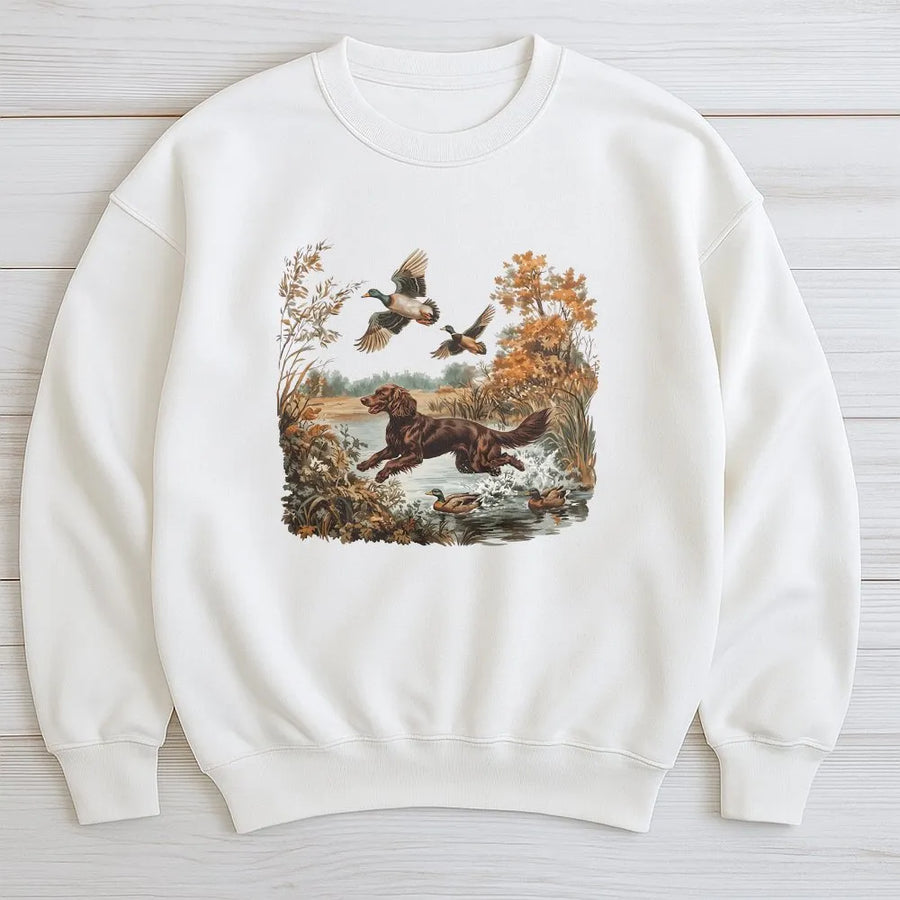 Vintage Hunting Dog Shirt | Classic Retriever & Duck Graphic Tee | Premium Cotton | Gift for Hunters & Outdoorsmen