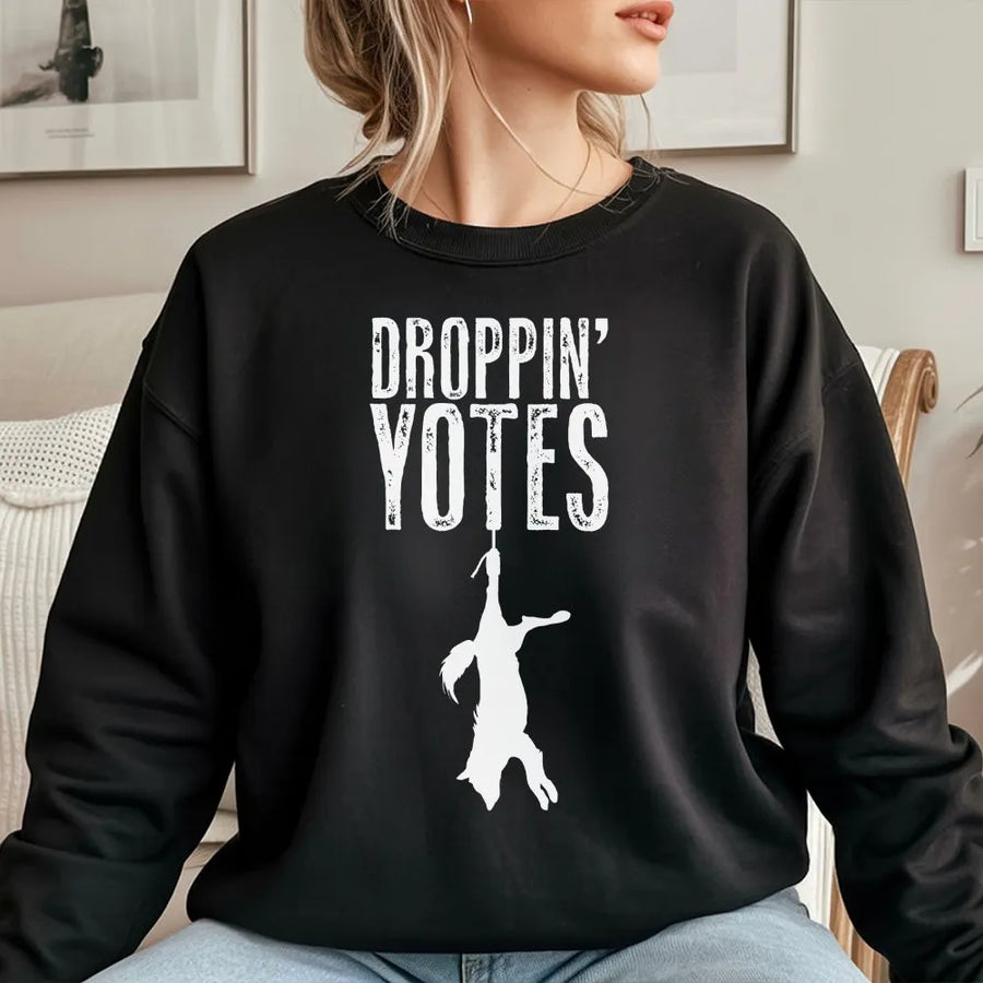 Droppin' Yotes Sweatshirt | Coyote Hunting Predator Graphic | Premium Cotton Blend Crewneck | Gift for Hunters and Outdoorsmen