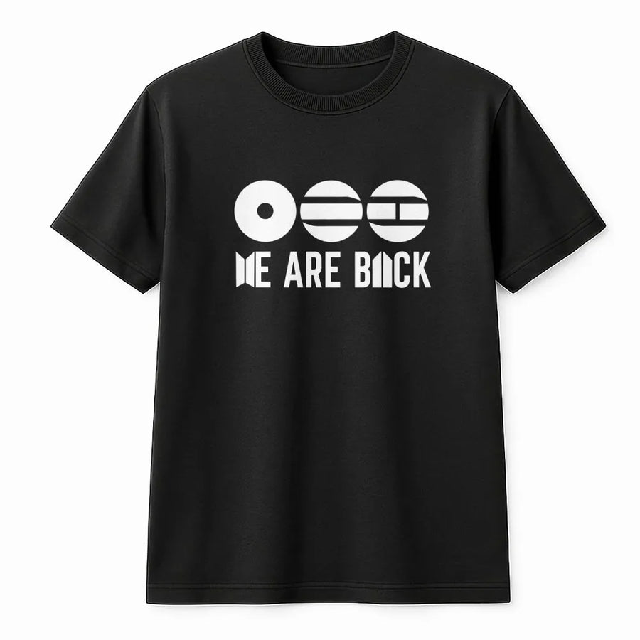 We Are Back Graphic T-Shirt | Minimalist Fan Concert Apparel | Premium Soft Cotton Tee | Limited Edition Gift For Music Fans