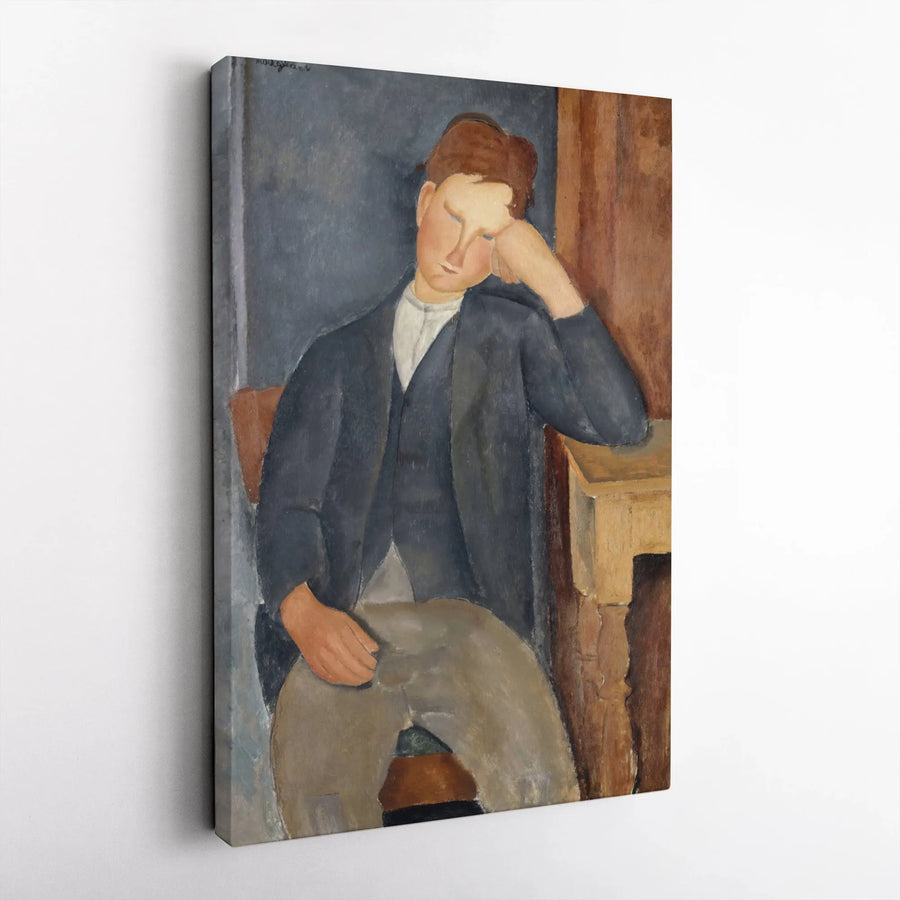 Modigliani The Young Apprentice Canvas Print | Expressionist Fine Art Reproduction | Premium Vertical Wall Art | Collector's Gift for Art Lover