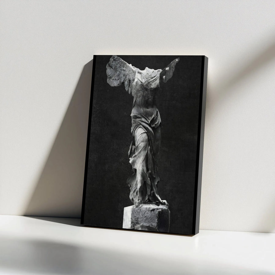 Winged Victory of Samothrace Canvas | Greek Statue Wall Art | Premium Gallery Wrap Print | Aesthetic Home Office Decor