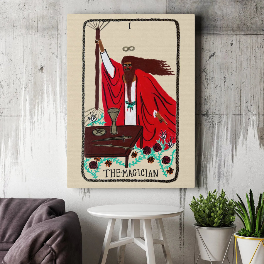 The Magician Tarot Card Canvas Print | Esoteric Wall Art Decor | Premium 1.25" Gallery Wrap | Spiritual Home Office Gift for Occult Enthusiasts