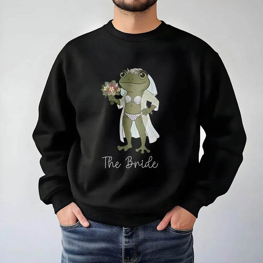 Frog Bachelorette Party Sweatshirt | Funny Coastal Bride Graphic | Unisex Crewneck Pullover | Matching Bridesmaid & Bride to Be Gift