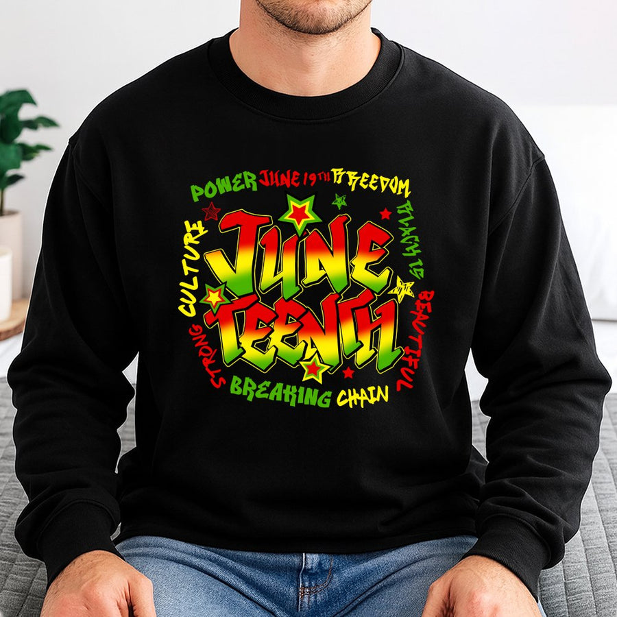 Juneteenth Sweatshirt | Black History Freedom Graphic | Premium Cotton Blend | Unisex Emancipation Day Gift for Equality Advocates