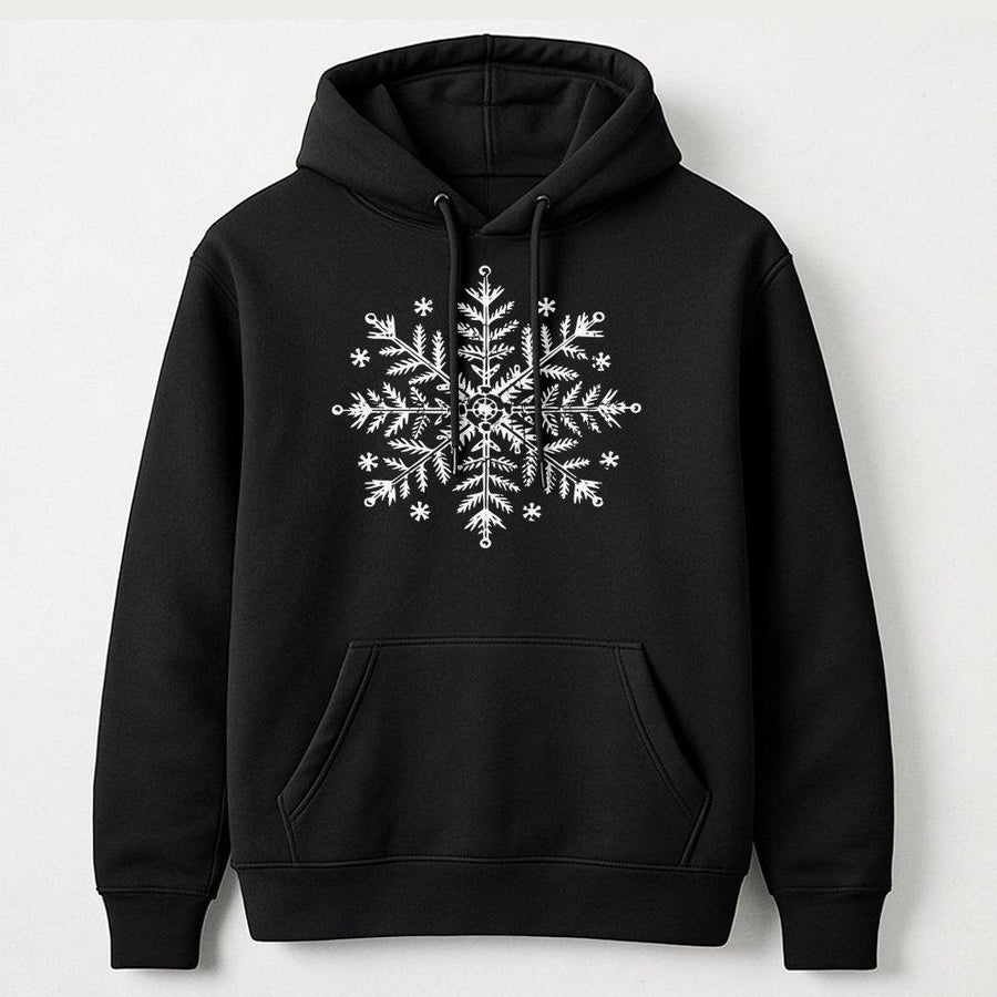 Snowflake Christmas Hoodie | Elegant Winter Pine Tree Design | Premium Cotton Blend | Cozy Holiday Gift for Her
