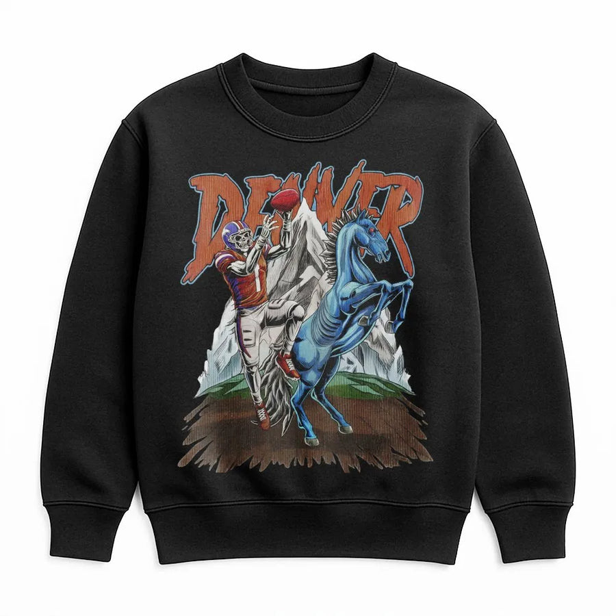 Denver Football Retro Sweatshirt, Vintage Broncos, Classic Throwback Fan Apparel Sweatshirt Womenswear