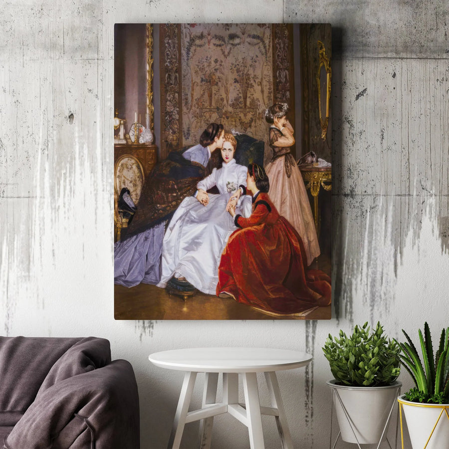 Victorian Painting Wall Art | Empress Eugenie and Ladies in Waiting | Premium Gallery Wrapped Canvas | Collector's Classic Home Decor