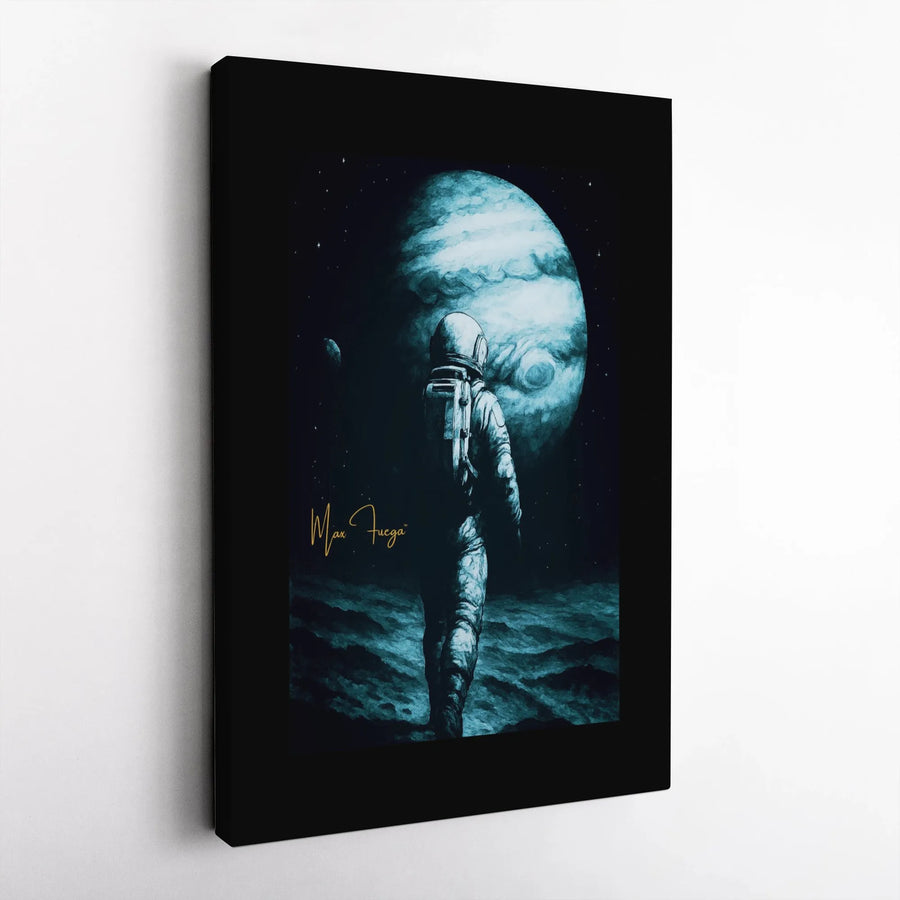 Astronaut Wall Art | Jupiter Space Planet Canvas Print | 1.25-Inch Gallery Wrapped Decor | Modern Cosmic Astronomy Gift for Office or Home