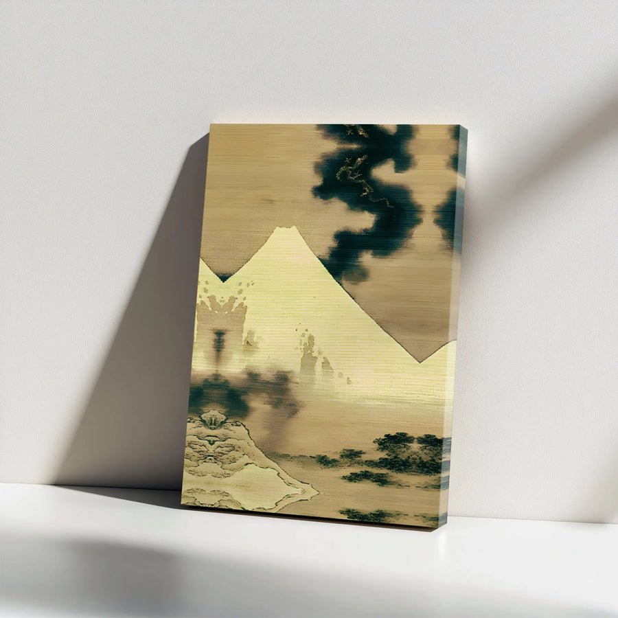 Abstract Mountain Canvas Wall Art | Minimalist Pyramid Landscape Art | Premium Gallery Wrapped Canvas | Modern Home Office Decor Gift