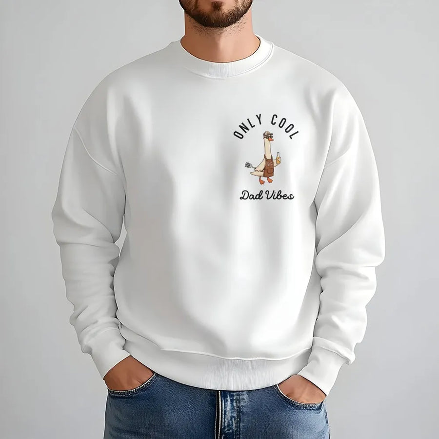 Funny Goose Dad Sweatshirt | Silly Goose Grilling Graphic | Premium Cotton Blend | Father's Day Gift for BBQ Master