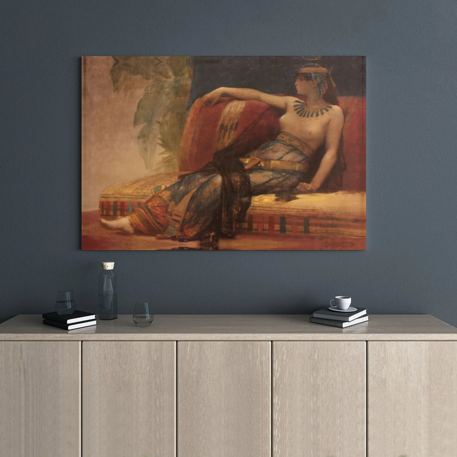 Cleopatra Painting Canvas Print | Alexandre Cabanel Classical Fine Art | 1.25" Gallery Wrap Wall Decor | Premium Museum Quality Home Art
