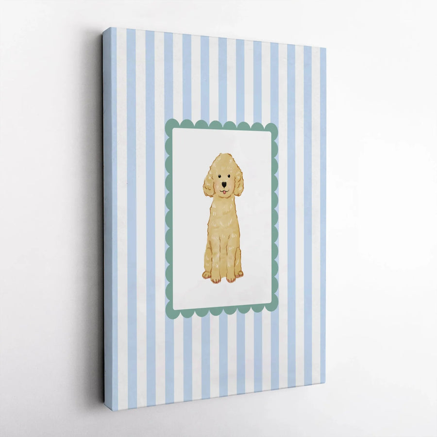 Poodle Wall Art Canvas | Cute Dog Nursery Decor | Gallery-Wrapped Premium Print | Gift for Dog Lovers