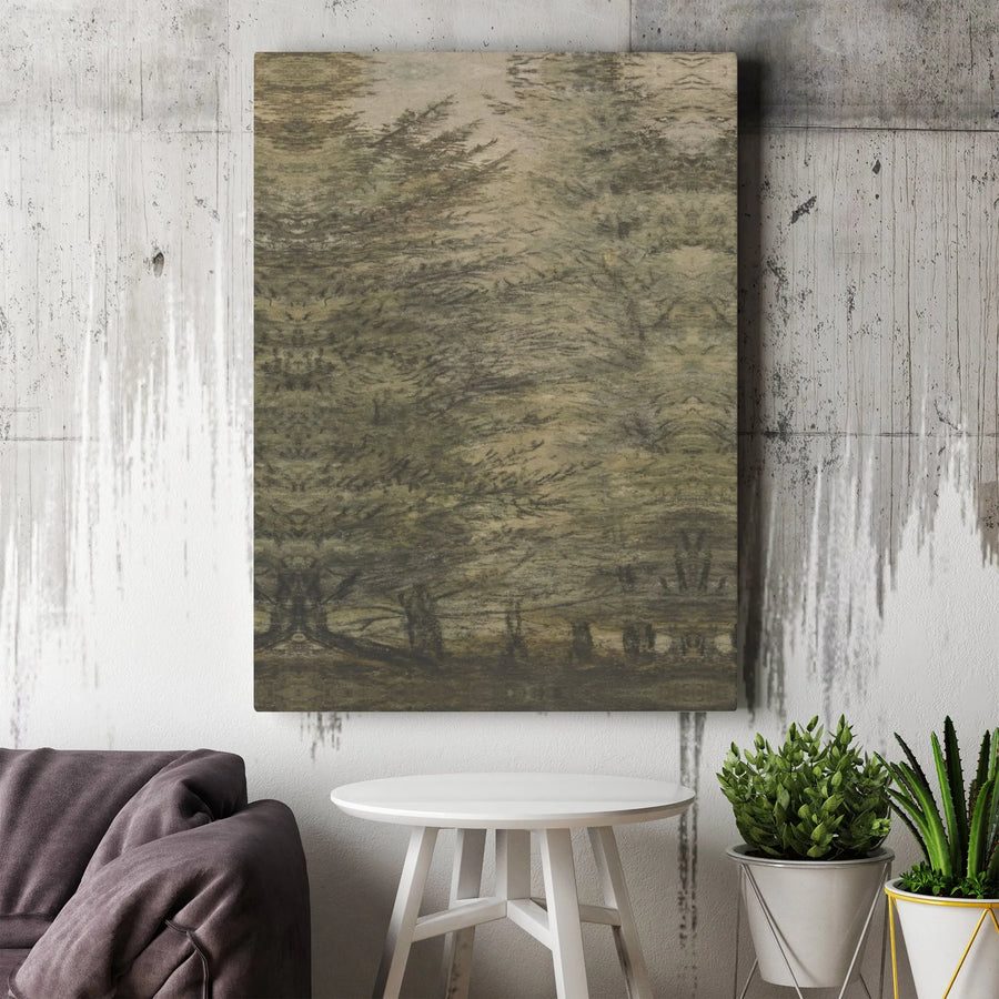 Georges Seurat Les Arbres Canvas | Vintage Forest Tree Landscape Wall Art | Gallery Wrapped Premium Print | Home Office Decor Gift