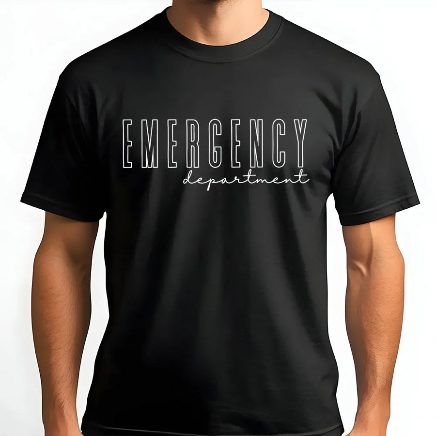 Emergency Department T-Shirt | Minimalist ER Nurse Graphic Tee | Premium Soft Cotton Hospital Workwear | Gift for Medical Staff Professionals