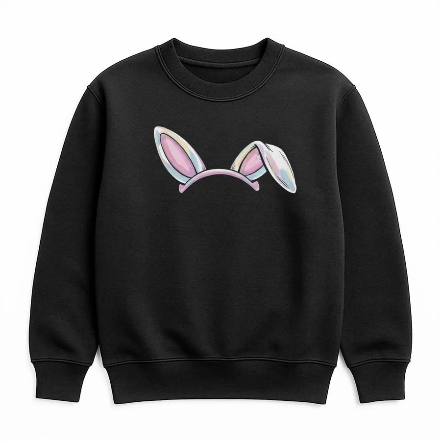 Doberman Sweatshirt | Easter Bunny Ears Graphic Print | Cotton Blend Premium Crewneck | Funny Dog Lover Gift For Easter Sunday