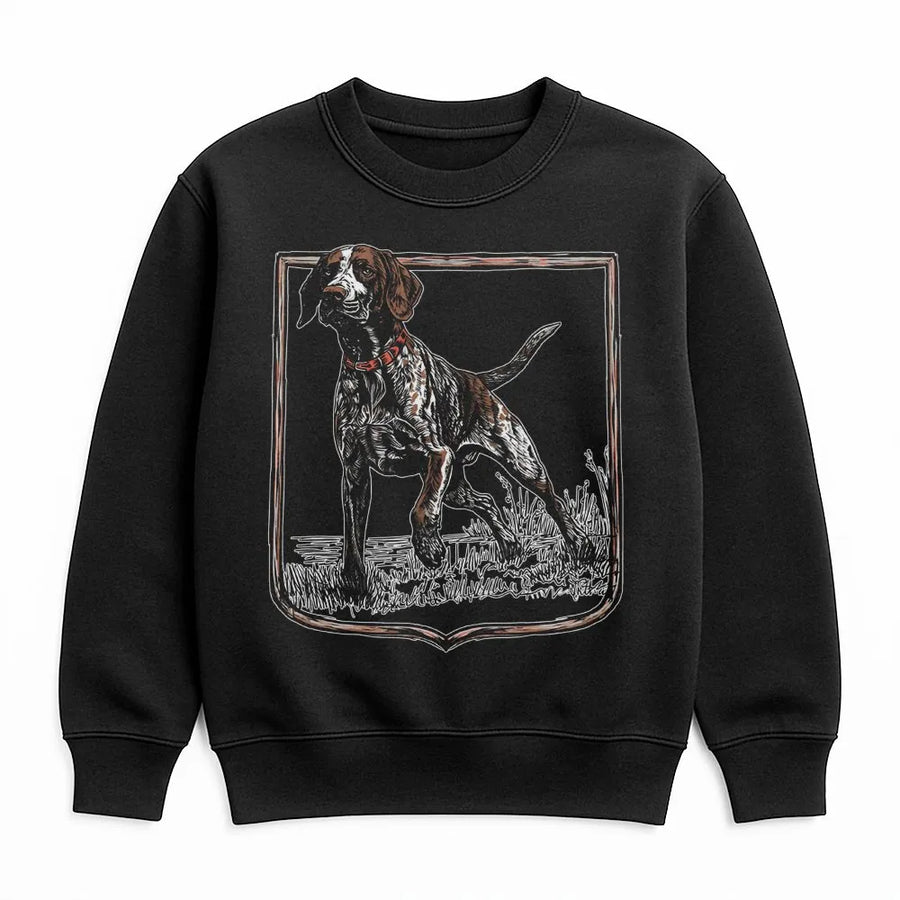 German Shorthaired Pointer Sweatshirt | Artistic Hunting Dog Portrait Graphic | Premium Cotton Blend | Unisex Gift for Dog Lovers & Hunters