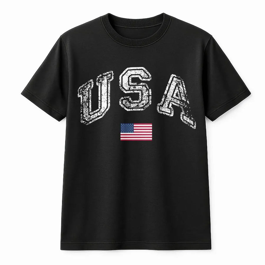 Vintage USA T-Shirt | Retro American Flag Graphic Pullover | Premium Cotton Blend | 4th of July Patriotic Gift for Men & Women