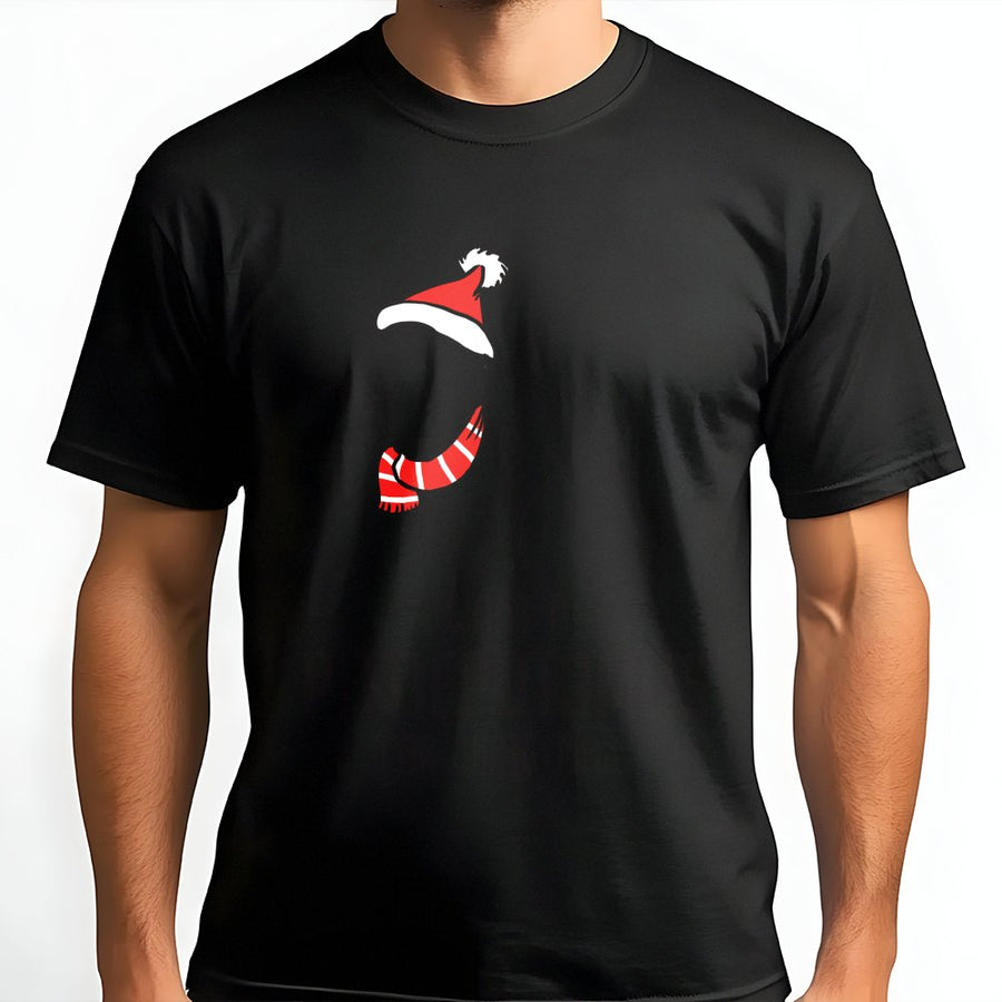 Pitbull Christmas T-Shirt | Cute Santa Hat and Scarf Graphic | Premium 100% Cotton | Funny Dog Mom and Dad Holiday Gift