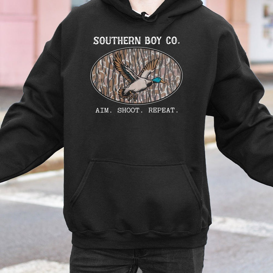 Duck Hunting Hoodie | Mallard Print & Camo Design | Premium Cotton Blend | Gift for Hunter & Outdoor Enthusiast