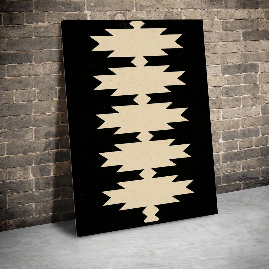 Southwestern Aztec Canvas Wall Art | Minimalist Geometric Pattern | Premium 1.25-Inch Profile Gallery Wrap | Modern Home Decor Gift
