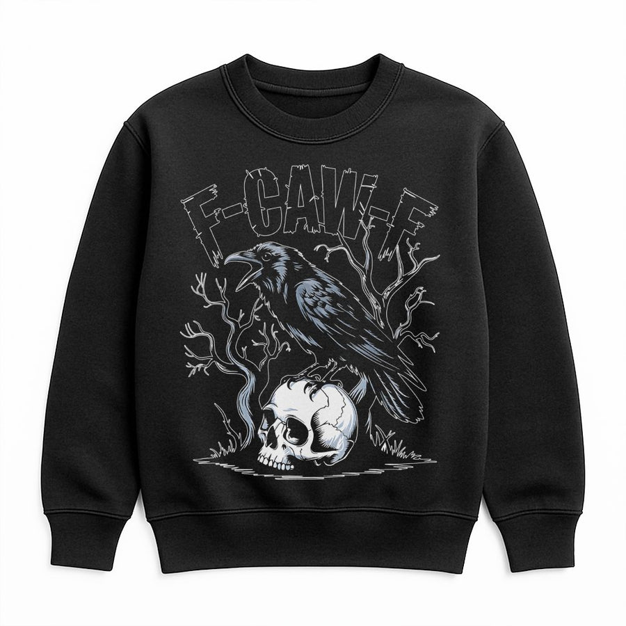 Raven Skull Sweatshirt | Gothic Bird Art Graphic | Premium Cotton Blend Crewneck | Spooky Halloween Gift for Dark Academia Aesthetic Lovers