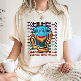 Vintage Tame Impala T-Shirt, The Slow Rush Graphic T-Shirt, Unisex Music Fan T-Shirt, Retro Band Merch, Concert Gift Top