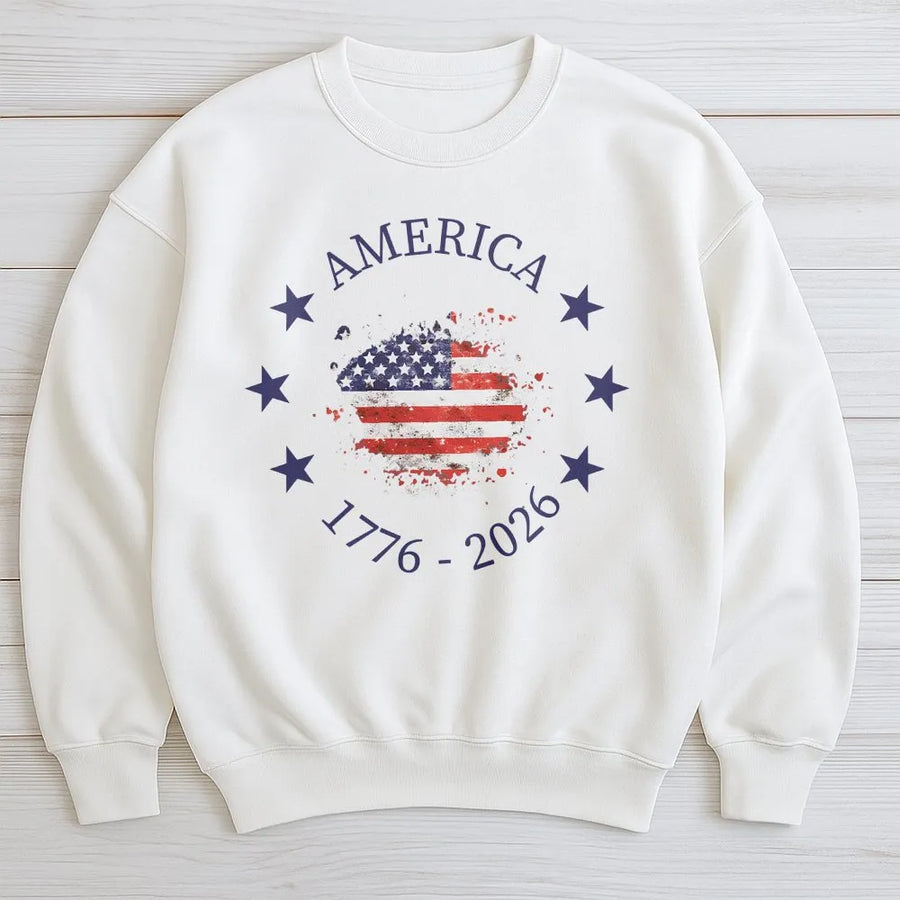 America 250th Anniversary Shirt | 1776-2026 Vintage Flag Graphic | Premium Cotton | Patriotic 4th of July Gift for Men & Women